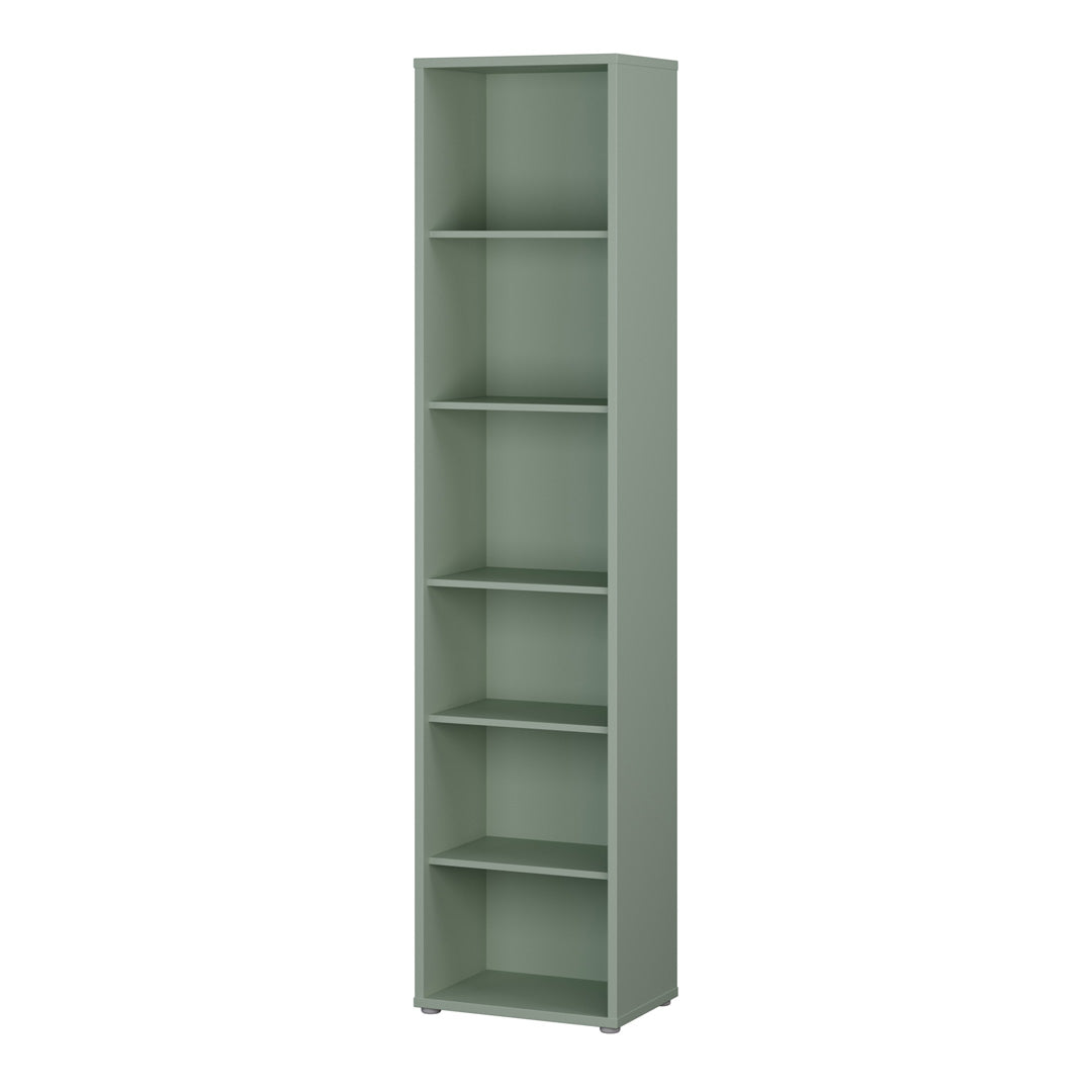 Wooden Bookcase With 5 Shelves Tall And Narrow - Alice Springs