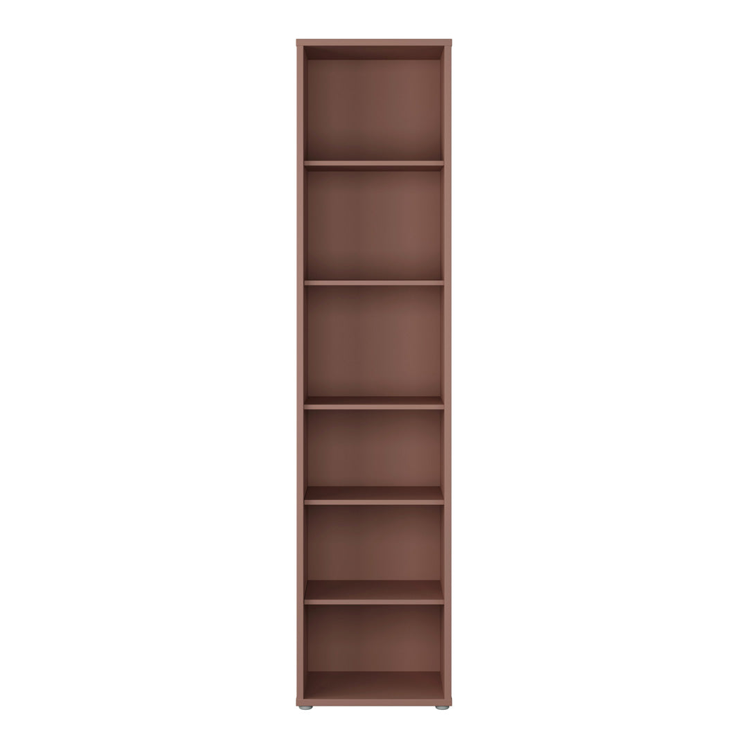 Wooden Bookcase With 5 Shelves Tall And Narrow - Alice Springs
