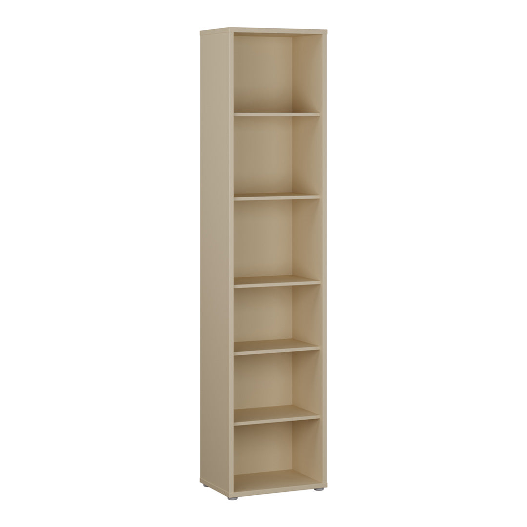 Wooden Bookcase With 5 Shelves Tall And Narrow - Alice Springs