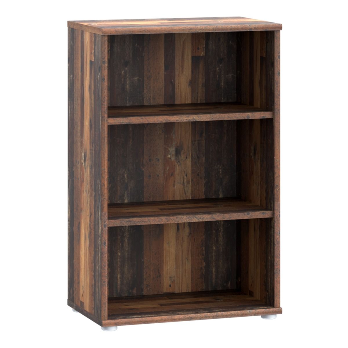 Wooden Bookcase Low And Narrow With 2 Shelves - Essential