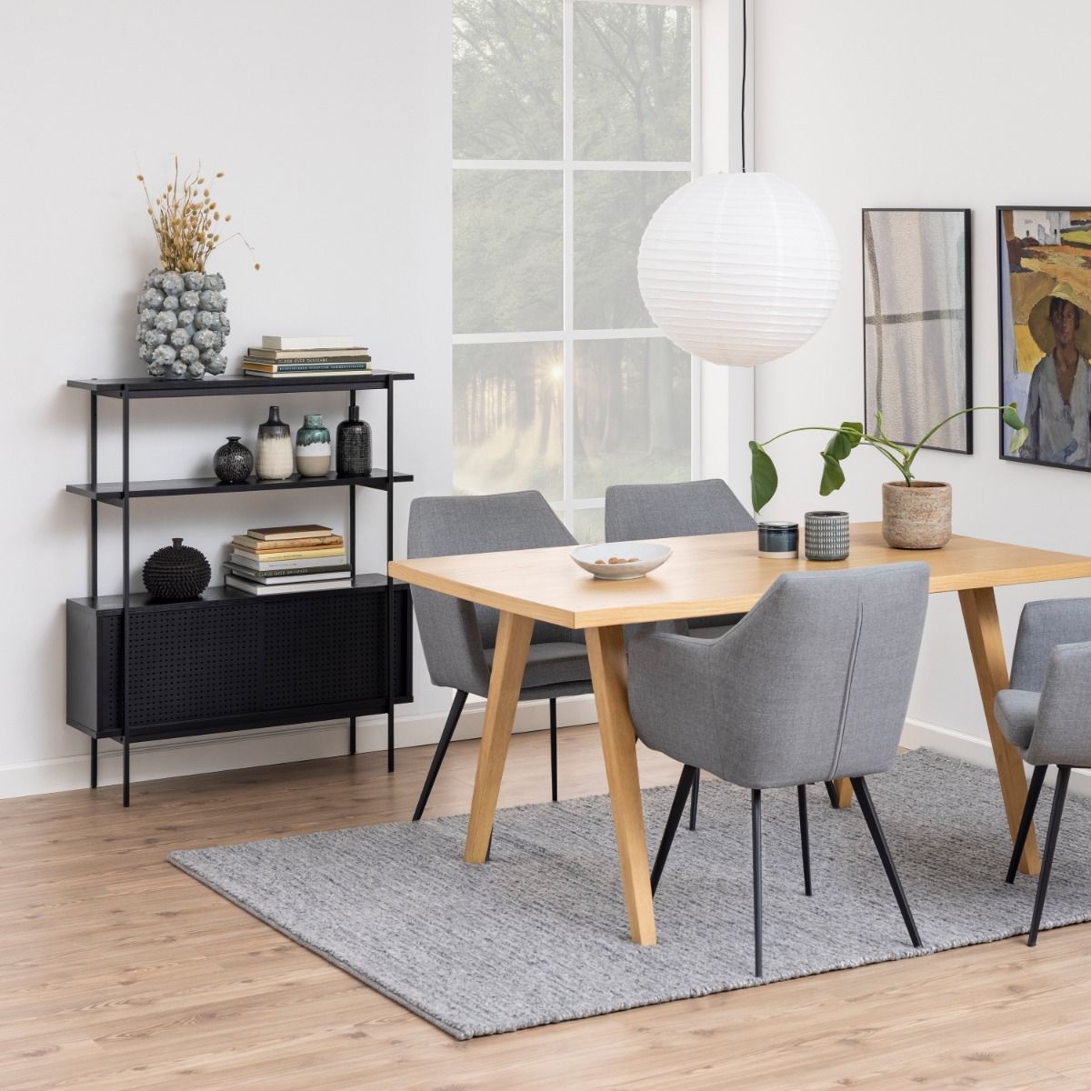 Wooden Bookcase Small With 2 Sliding Doors - Angus