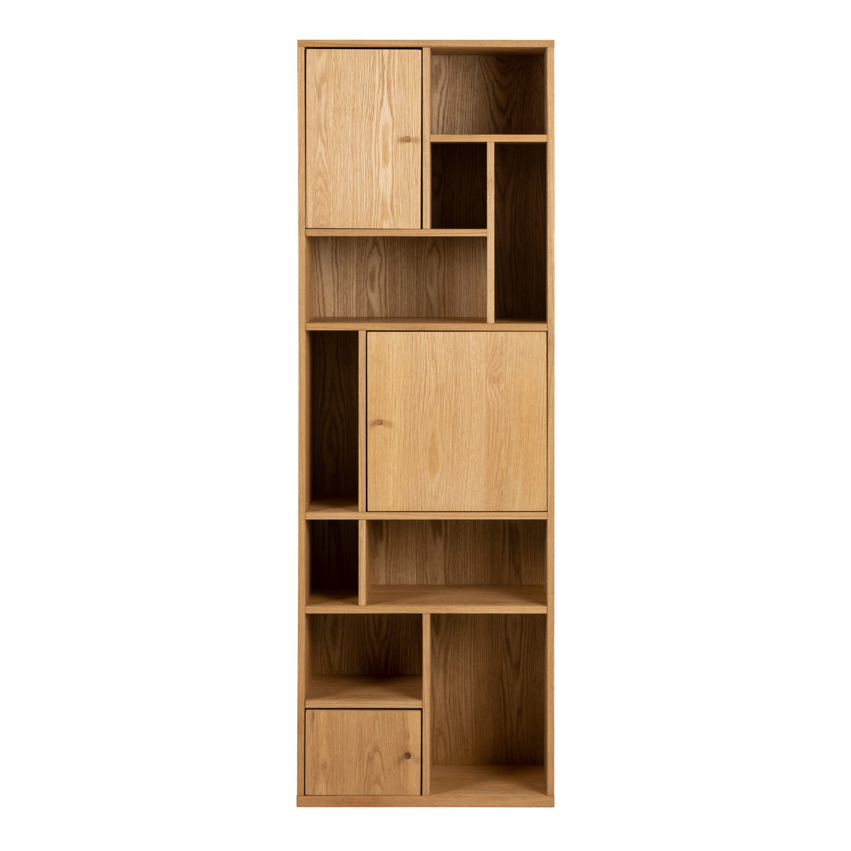 Wooden Bookcase Tall With 3 Doors - Rangoon