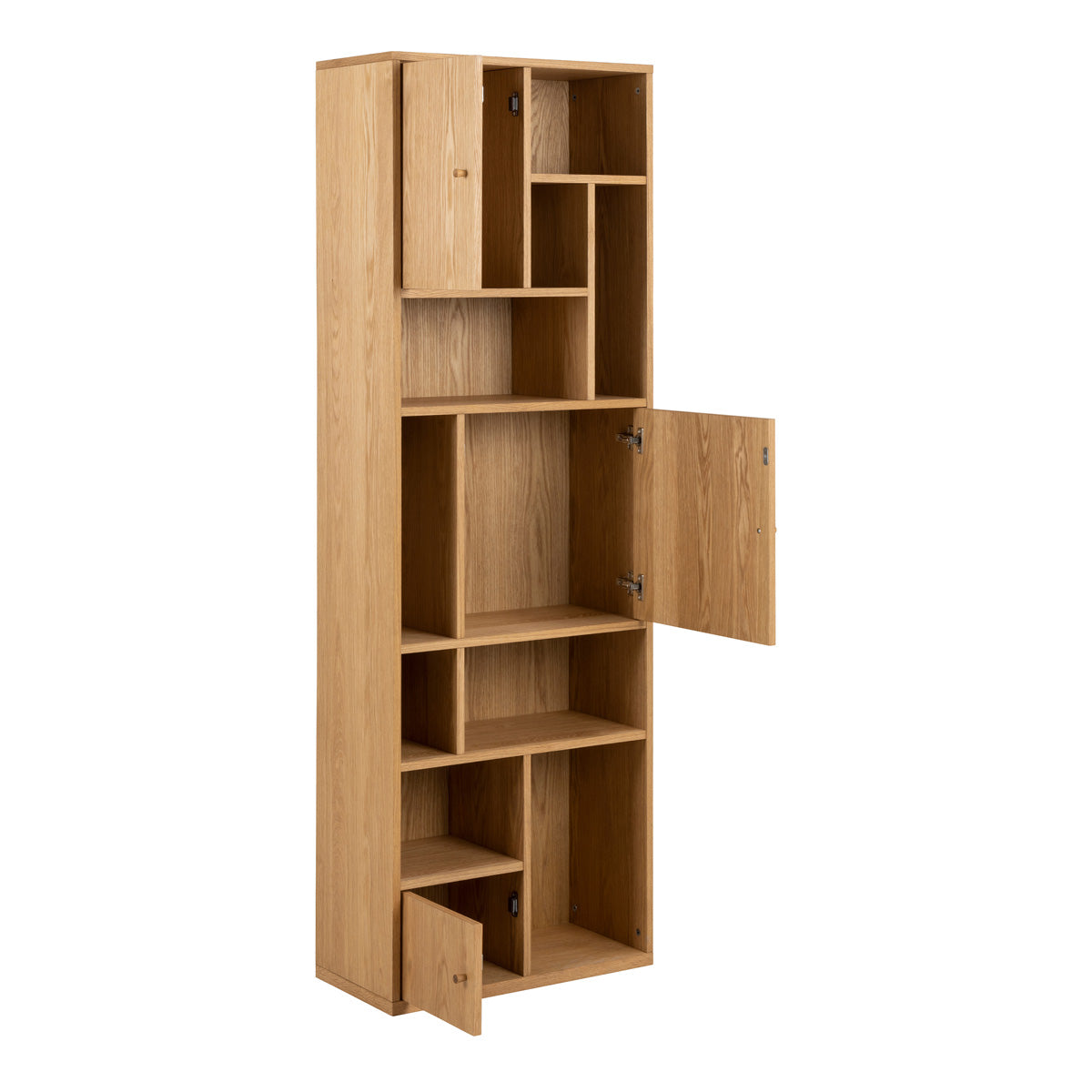 Wooden Bookcase Tall With 3 Doors - Rangoon