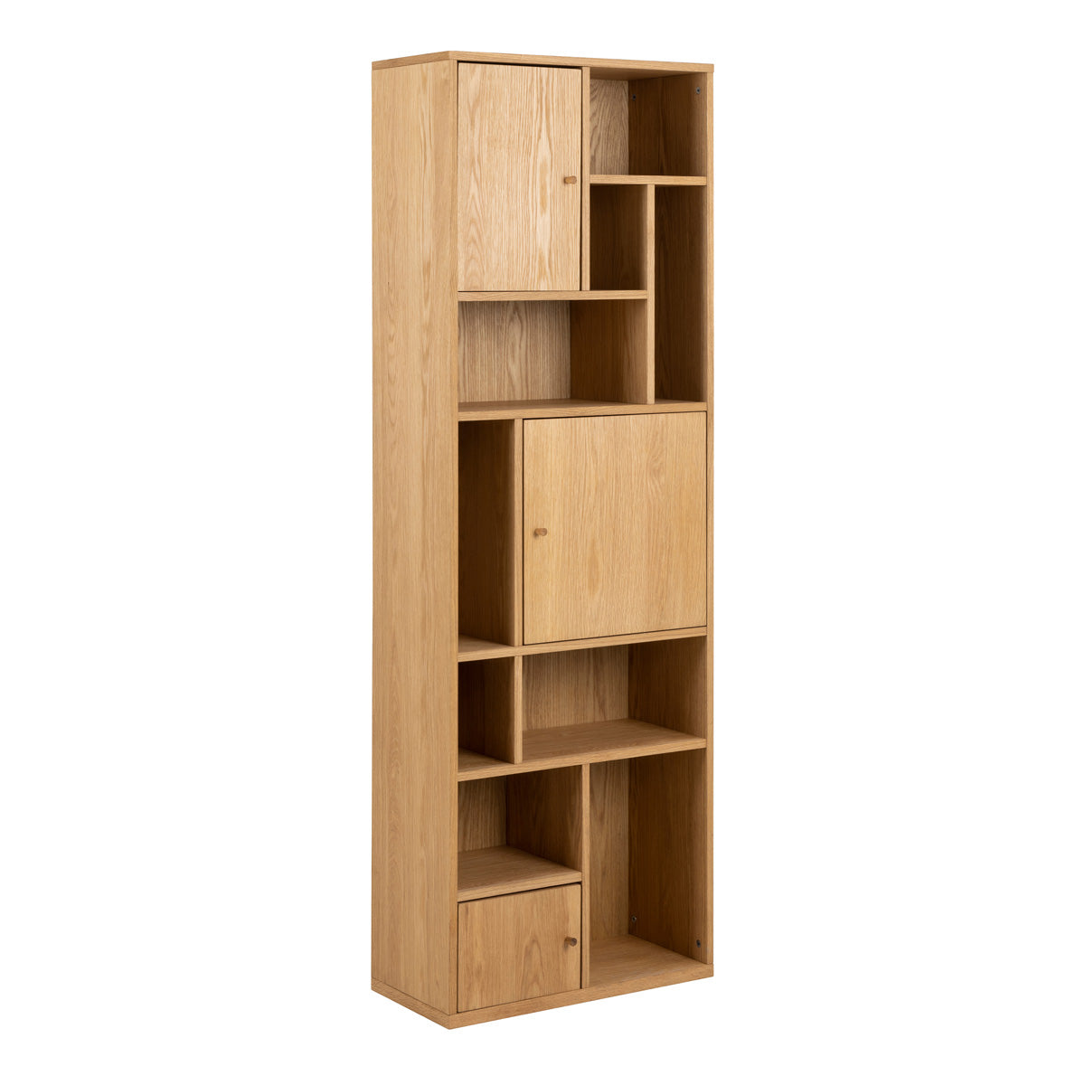 Wooden Bookcase Tall With 3 Doors - Rangoon