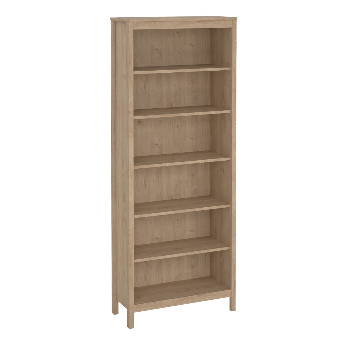 Wooden Bookcase Tall With 5 Shelves - Madrid