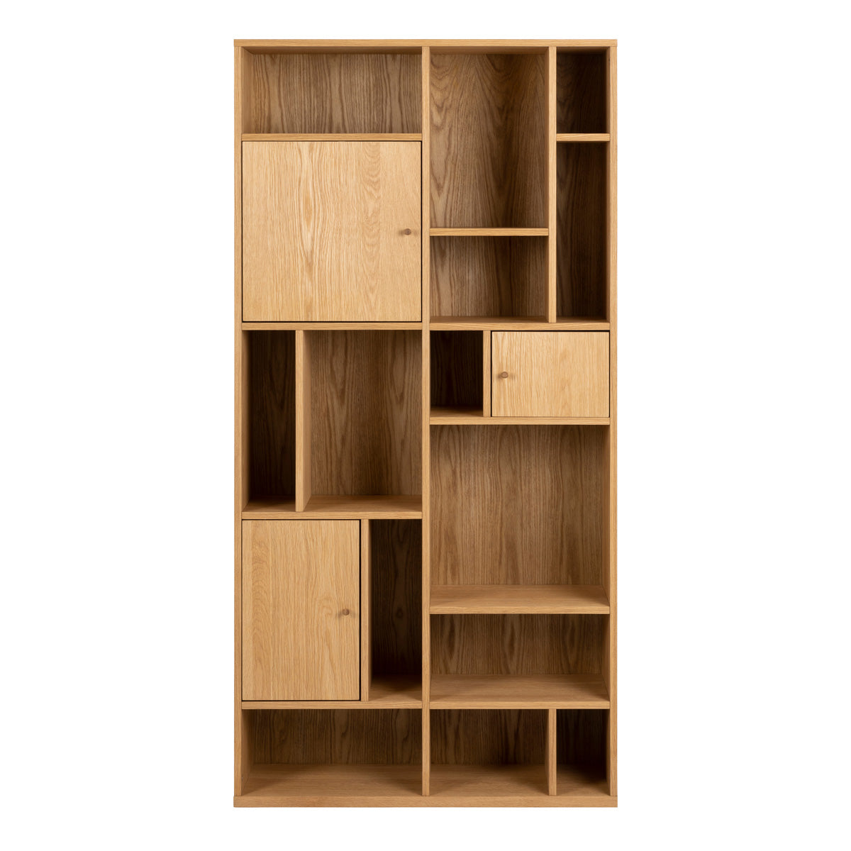 Wooden Bookcase Tall And Large With 3 Doors - Rangoon