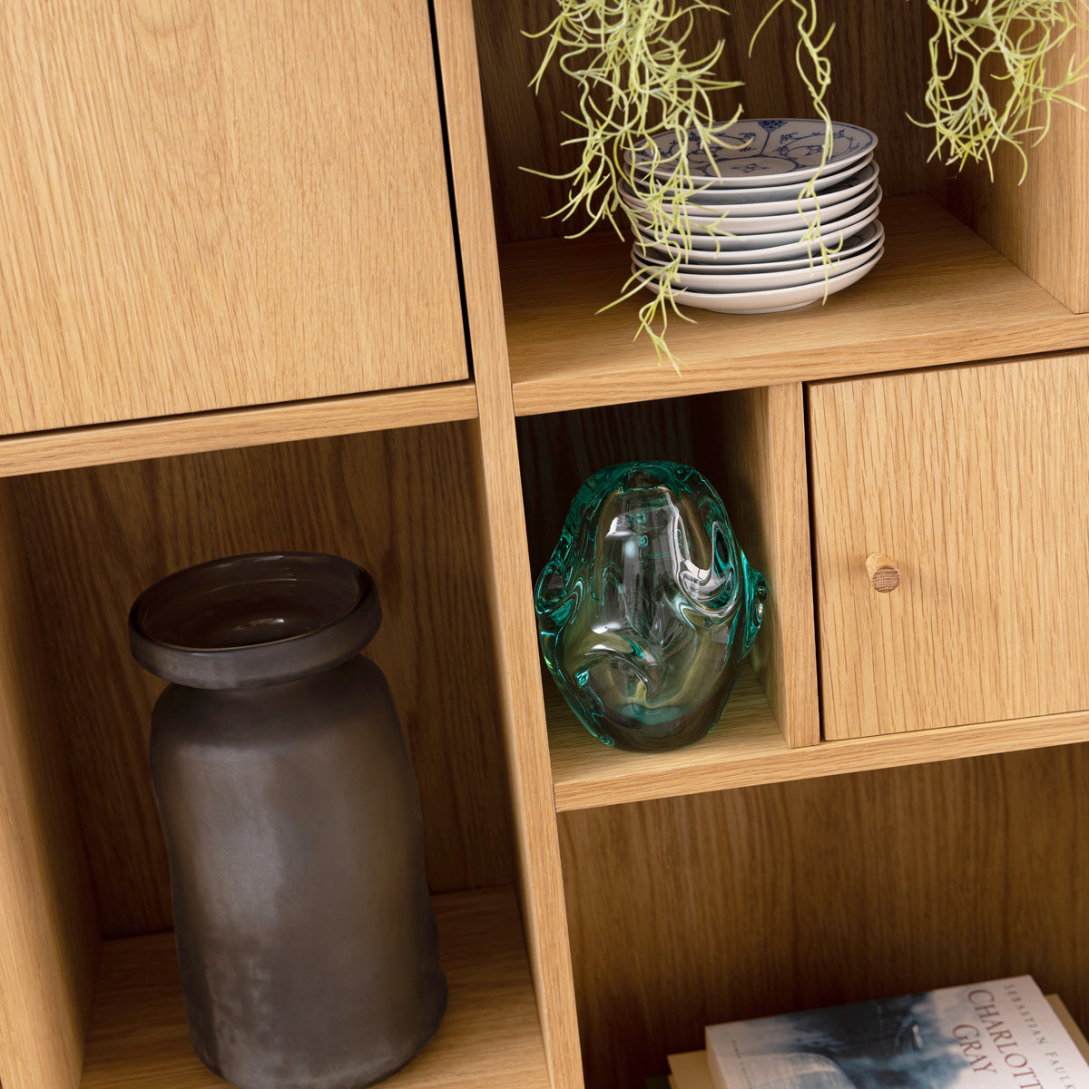 Wooden Bookcase Tall And Large With 3 Doors - Rangoon