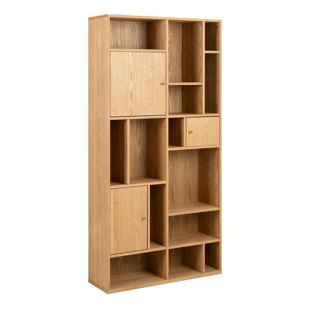 Wooden Bookcase Tall And Large With 3 Doors - Rangoon