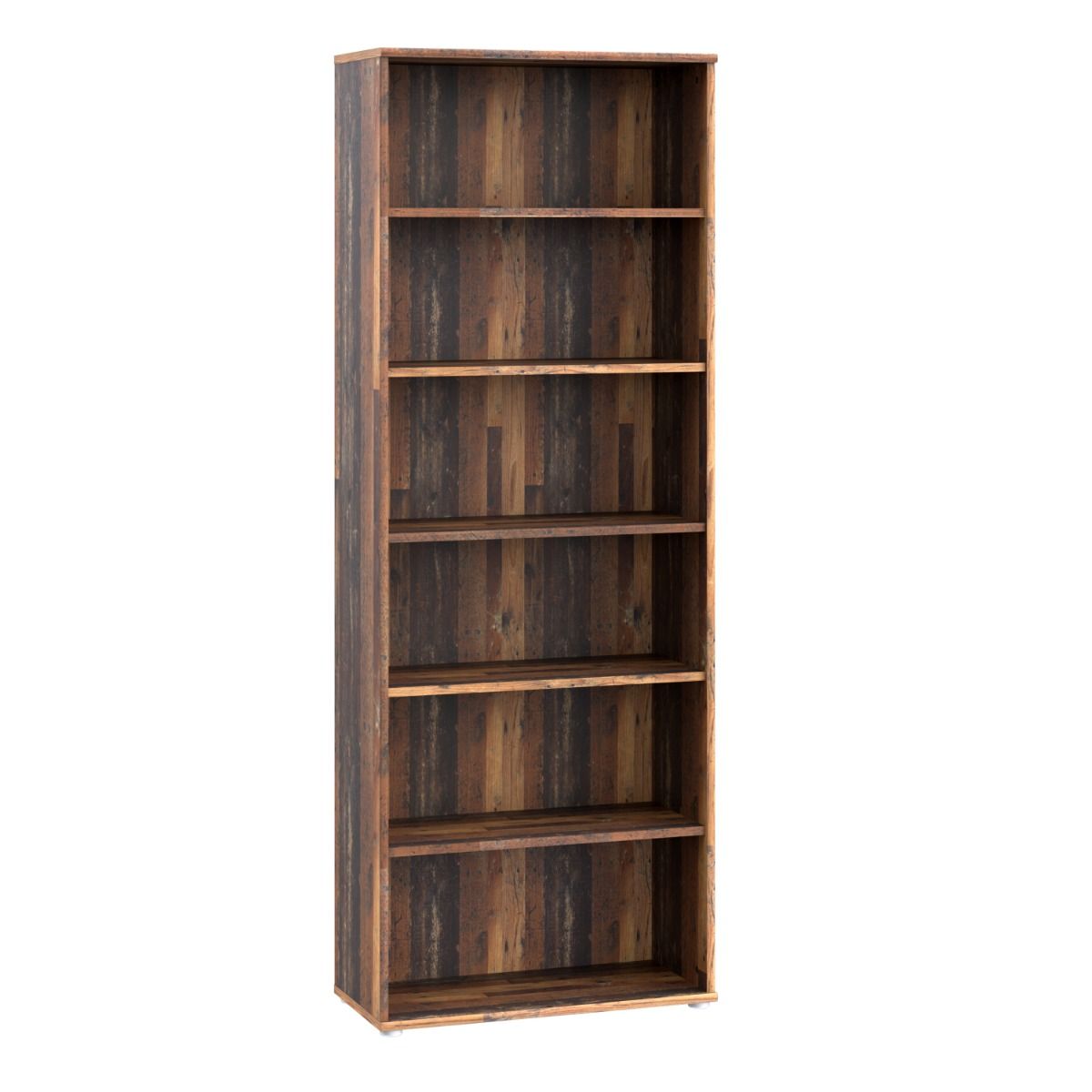 Wooden Bookcase Tall And Wide With 5 Shelves - Essential