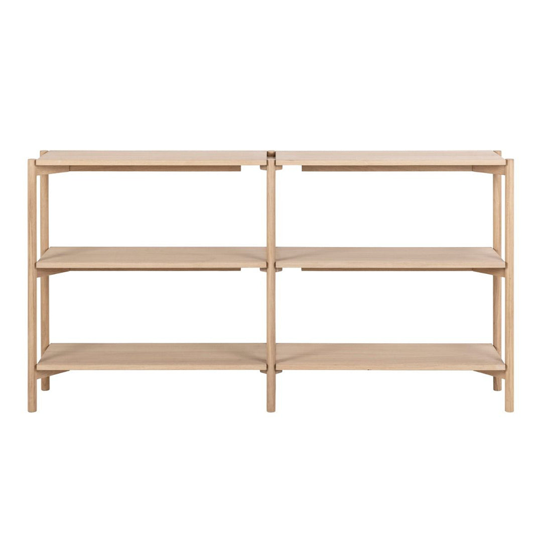 Wooden Bookcase Wide With 4 Shelves - Braidwood