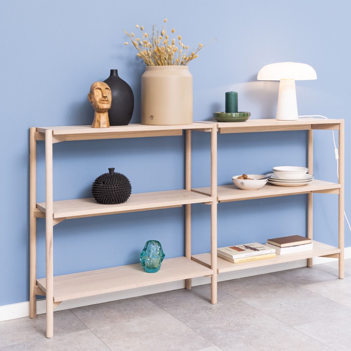 Wooden Bookcase Wide With 4 Shelves - Braidwood