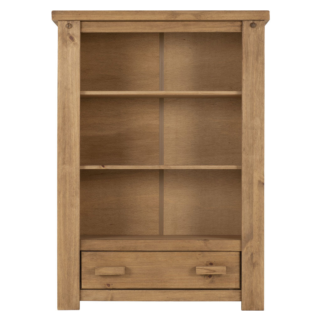 Wooden Bookcase With 1 Drawer - Tortilla