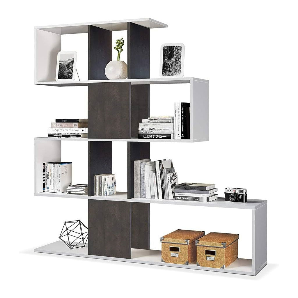 Wooden Bookcase With 10 Open Storage Compartments - Zamia