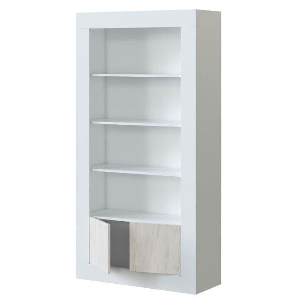 Wooden Bookcase With 2 Doors And 4 Shelves - Monroe