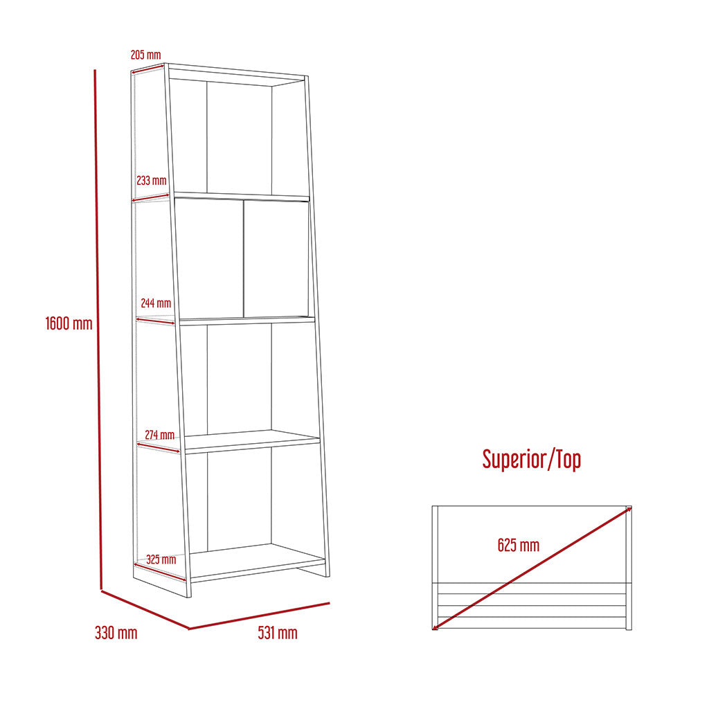 Wooden Bookcase With 2 Doors - Dallas