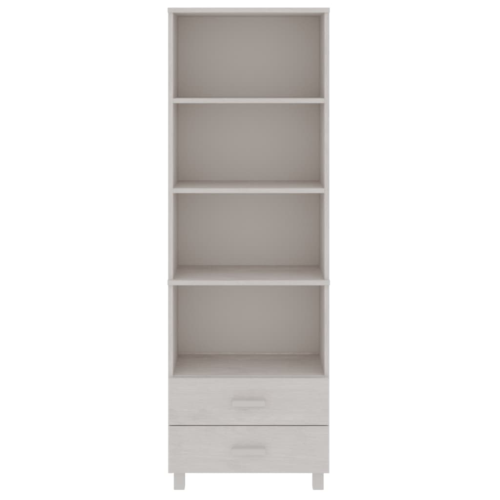 Wooden Bookcase With 2 Drawers And 4 Shelves - Hamar