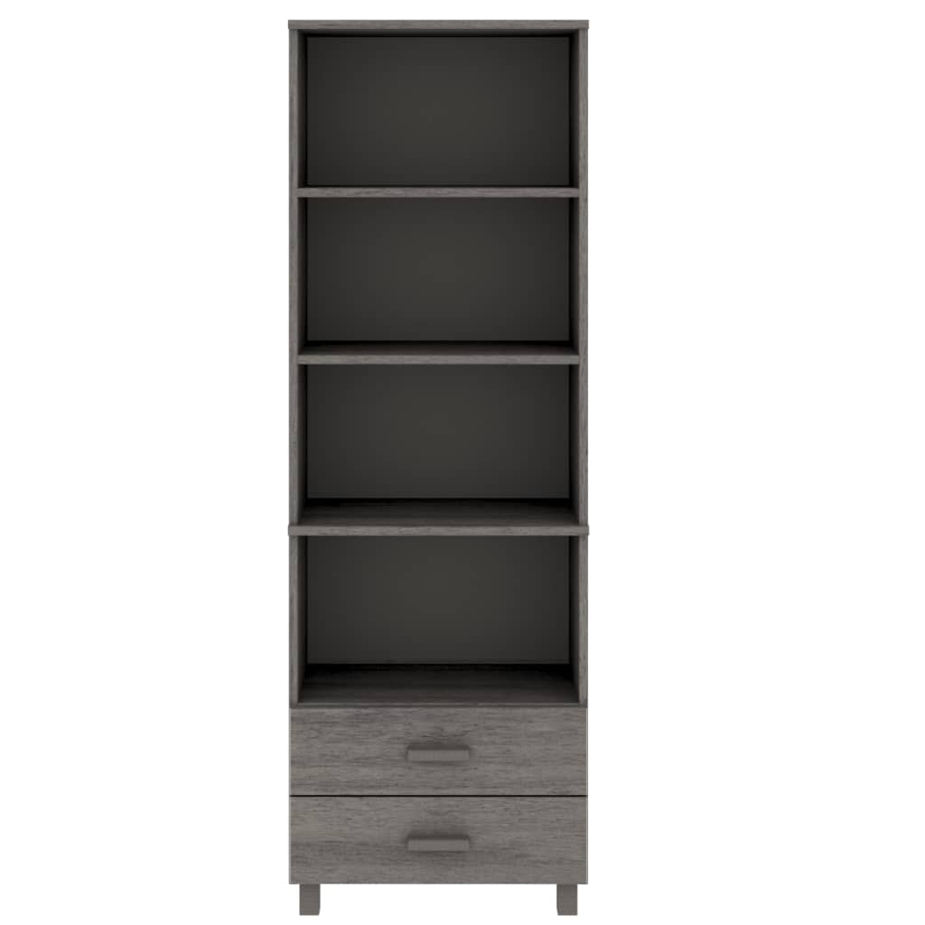 Wooden Bookcase With 2 Drawers And 4 Shelves - Hamar