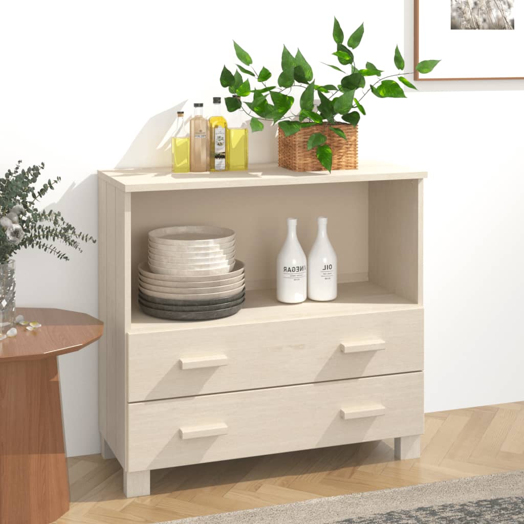 Wooden Bookcase With 2 Drawers And 1 Shelf - Hamar