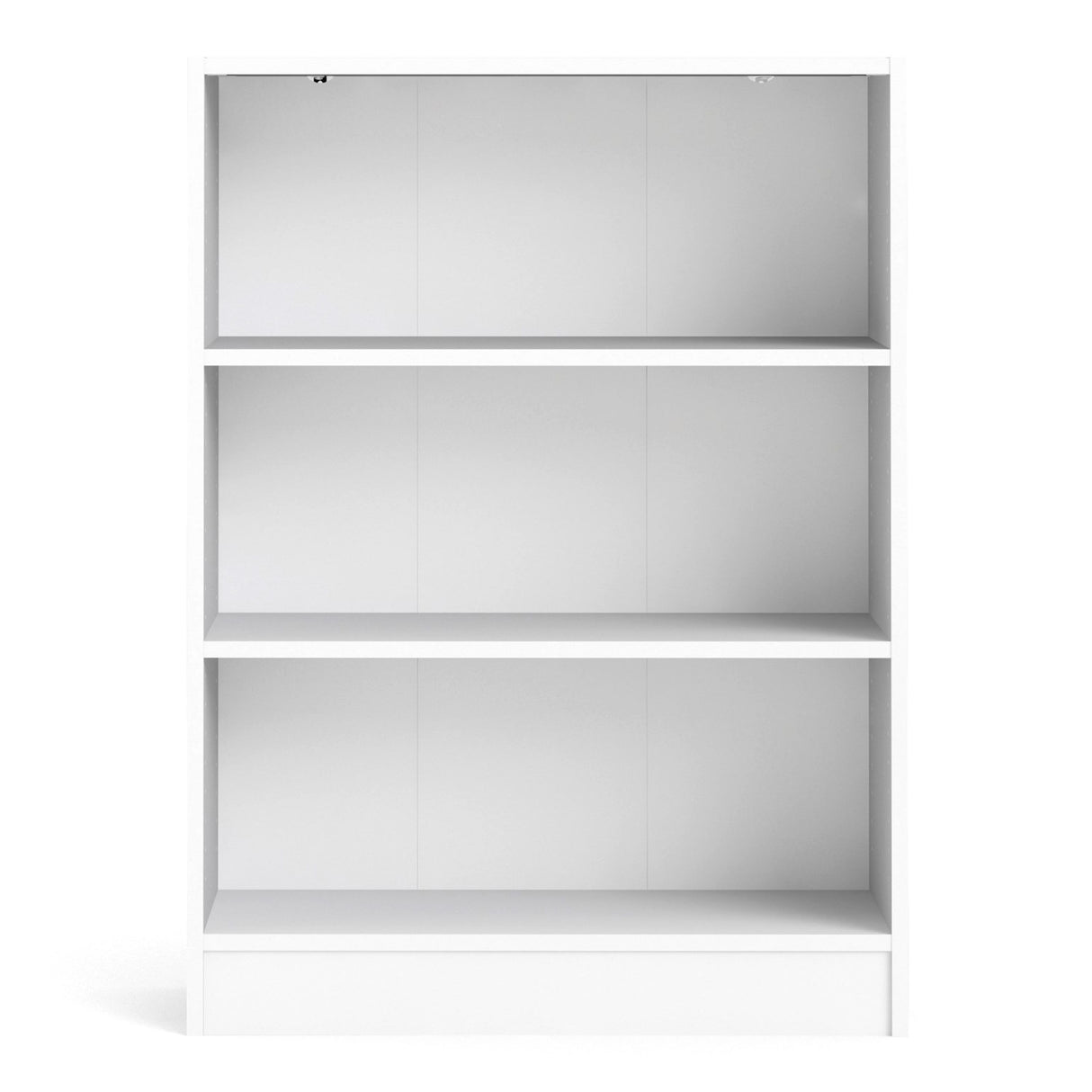 Wooden Bookcase With 2 Shelves Low And Wide - Basic