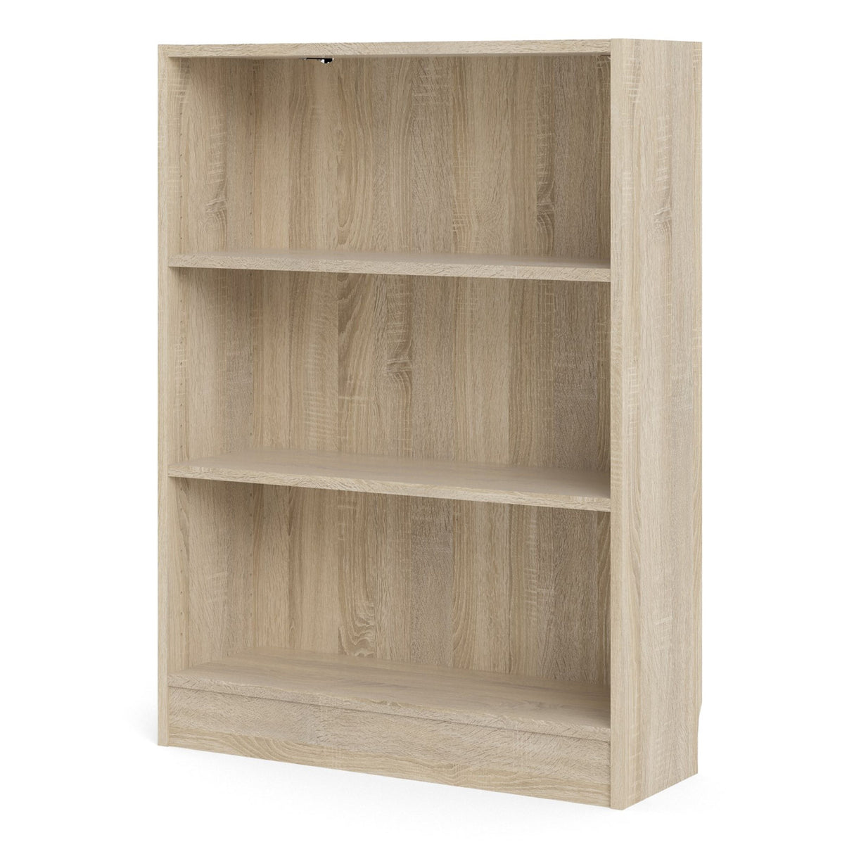Wooden Bookcase With 2 Shelves Low And Wide - Basic