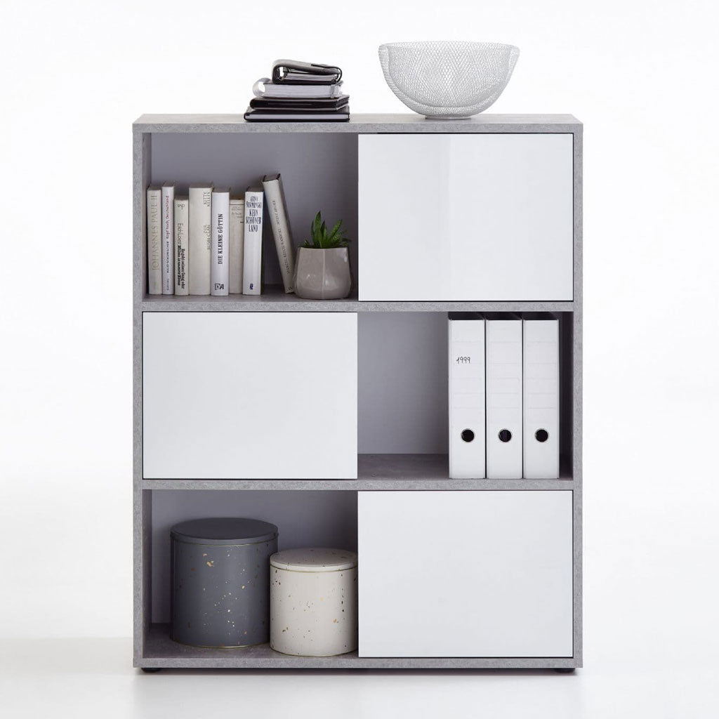 Wooden Bookcase With 3 Doors - Lumberton