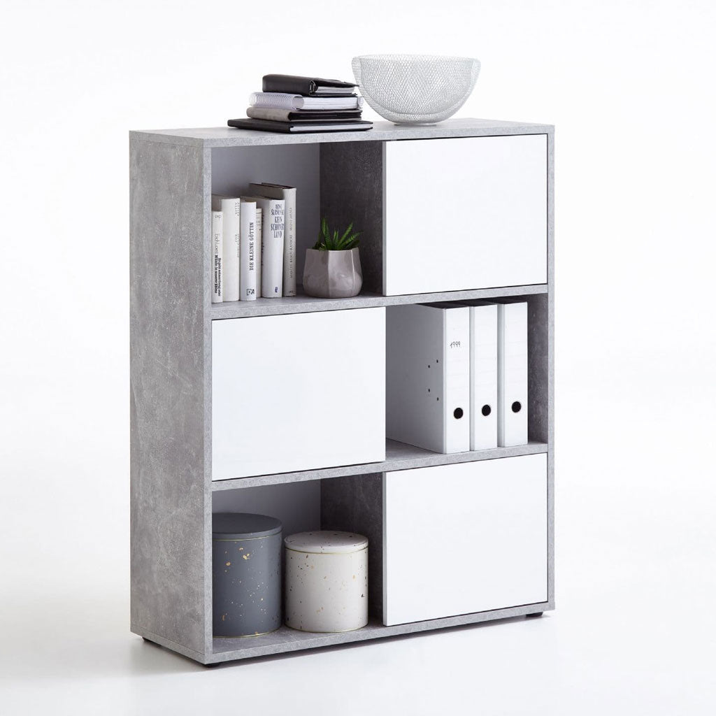 Wooden Bookcase With 3 Doors - Lumberton