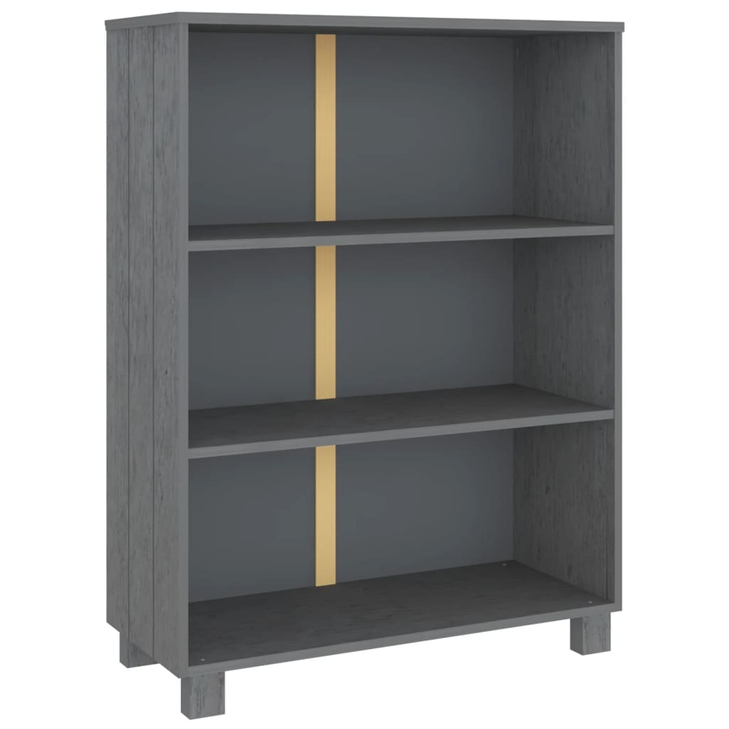 Wooden Bookcase With 3 Shelves - Hamar