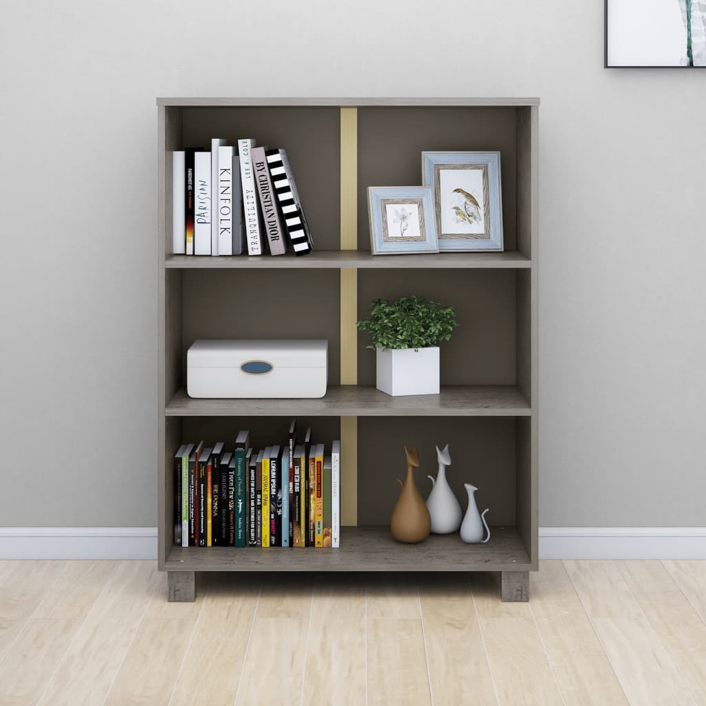 Wooden Bookcase With 3 Shelves - Hamar