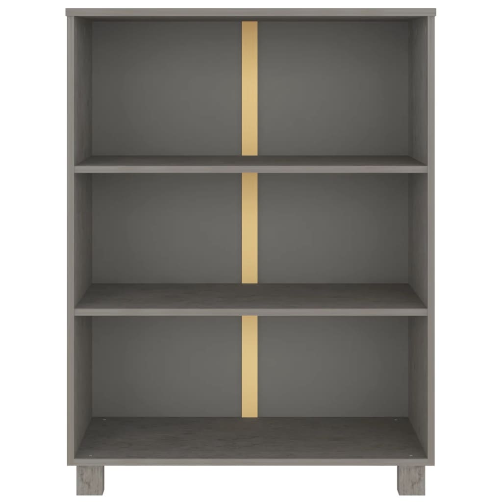 Wooden Bookcase With 3 Shelves - Hamar