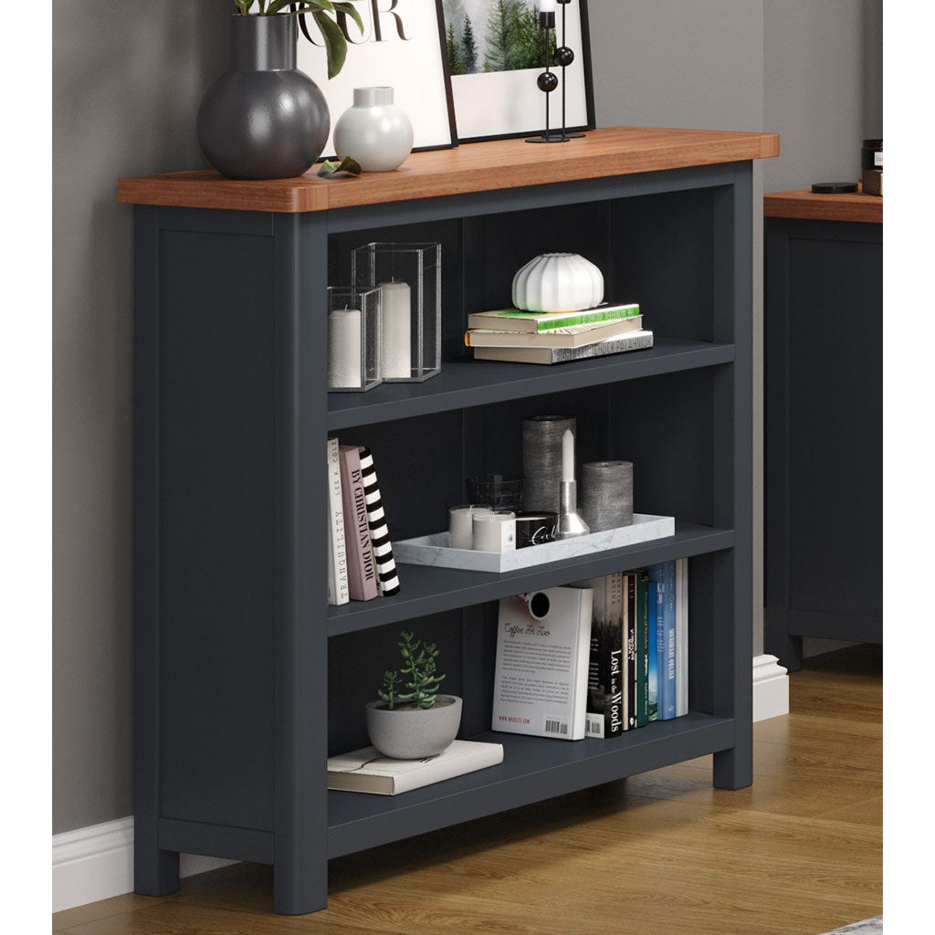 Wooden Bookcase With 3 Shelves Low - Dunkeld
