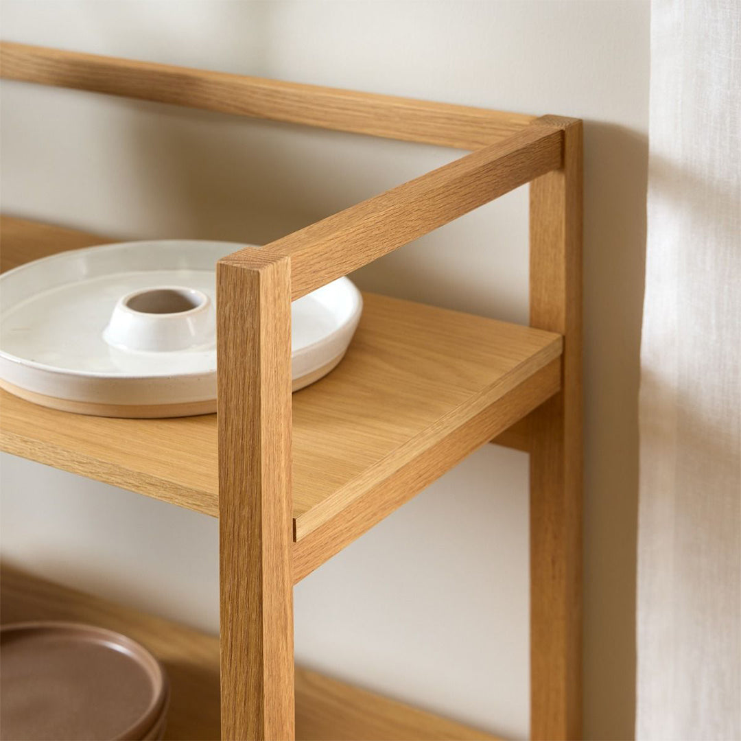 Wooden Bookcase With 3 Shelves Rectangular - Ludza