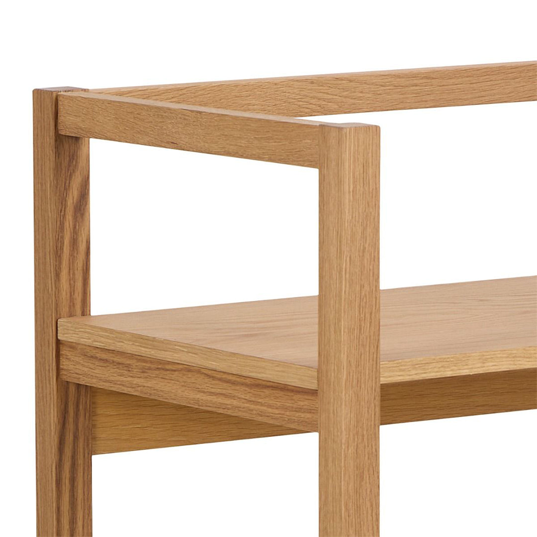 Wooden Bookcase With 3 Shelves Rectangular - Ludza