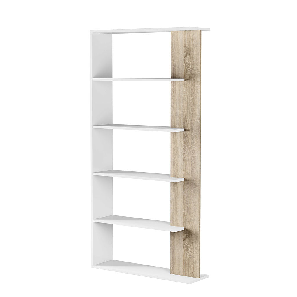 Wooden Bookcase With 5 Shelves - Adel