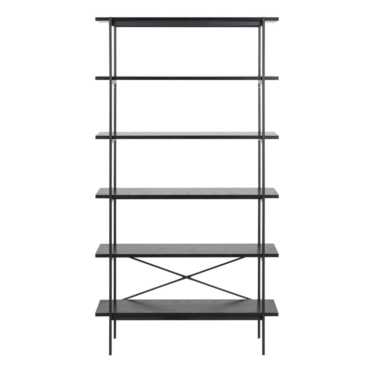 Wooden Bookcase With 5 Shelves - Angus