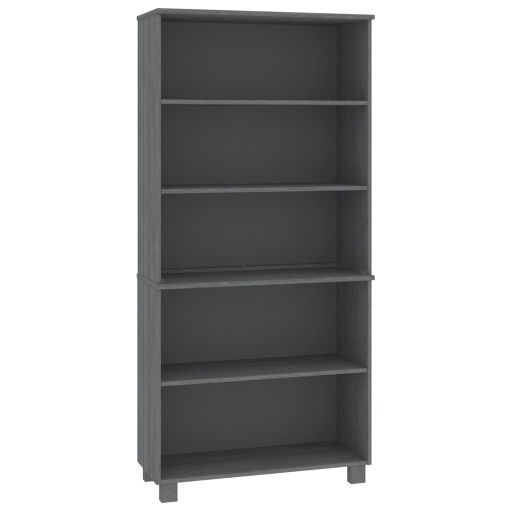 Wooden Bookcase With 5 Shelves - Hamar