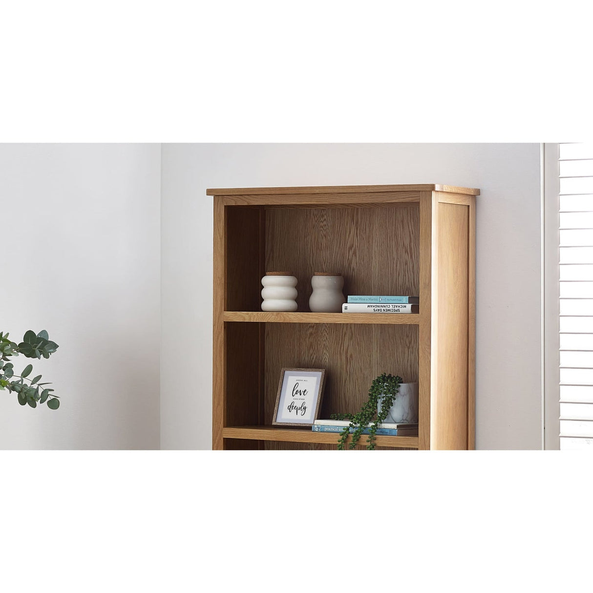 Wooden Bookcase With 5 Shelves - Mallory