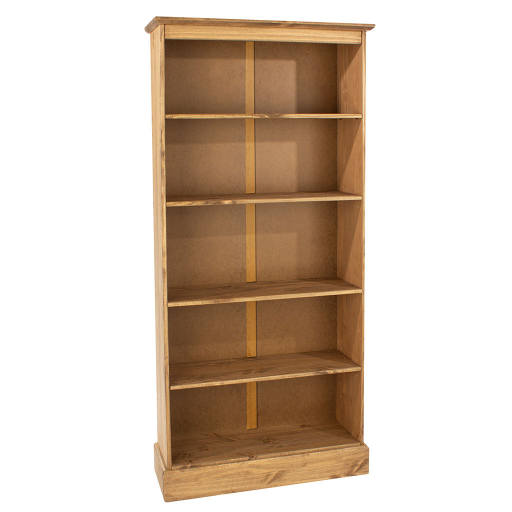 Wooden Bookcase With 5 Shelves Tall - Cotswold