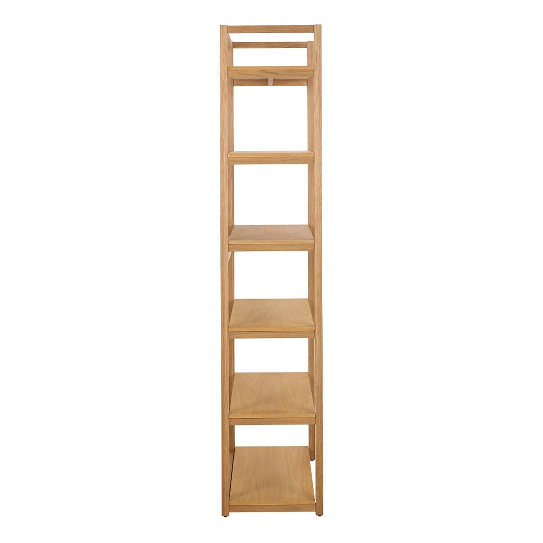 Wooden Bookcase With 6 Shelves Rectangular - Ludza