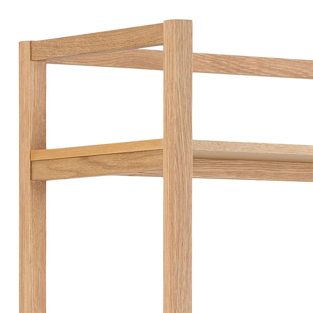 Wooden Bookcase With 6 Shelves Rectangular - Ludza