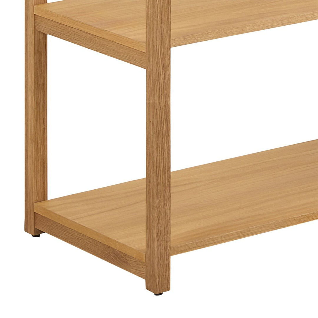 Wooden Bookcase With 6 Shelves Rectangular - Ludza