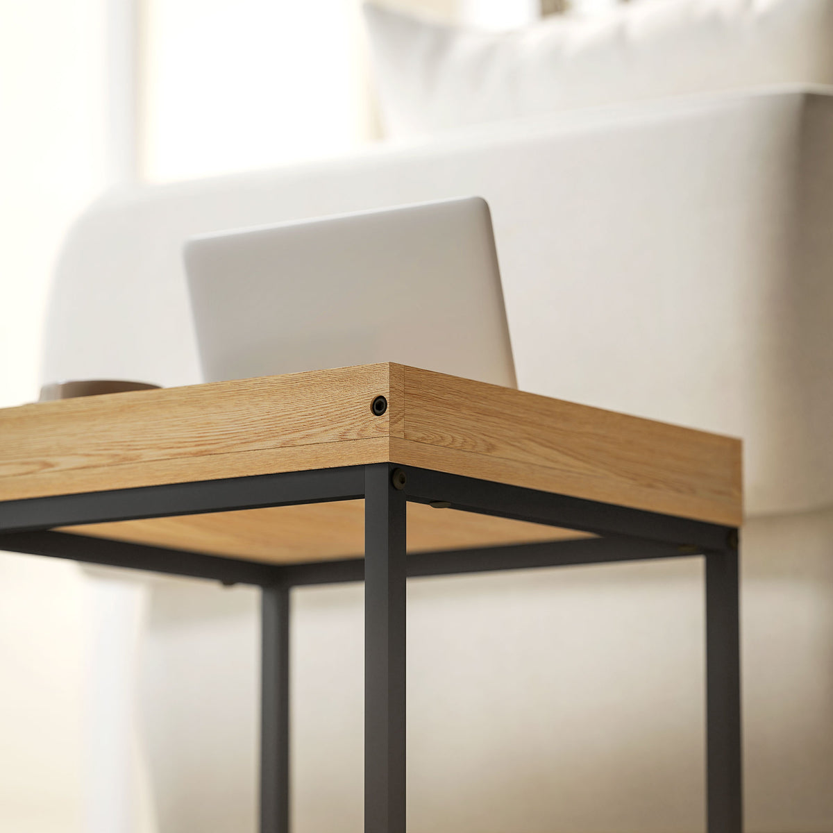 Wooden Boxy Nest of 2 Tables Square - Velmora