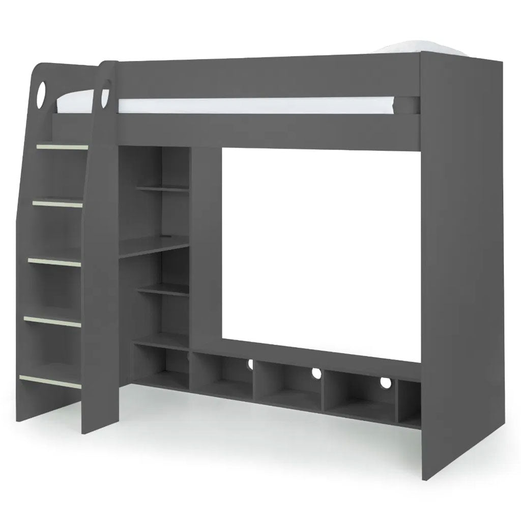 Wooden Bunk Bed With Gaming Desk - Nebula