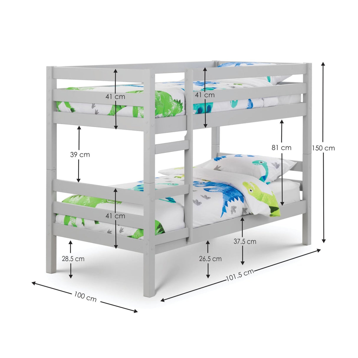Wooden Bunk Bed With Ladder - Camden
