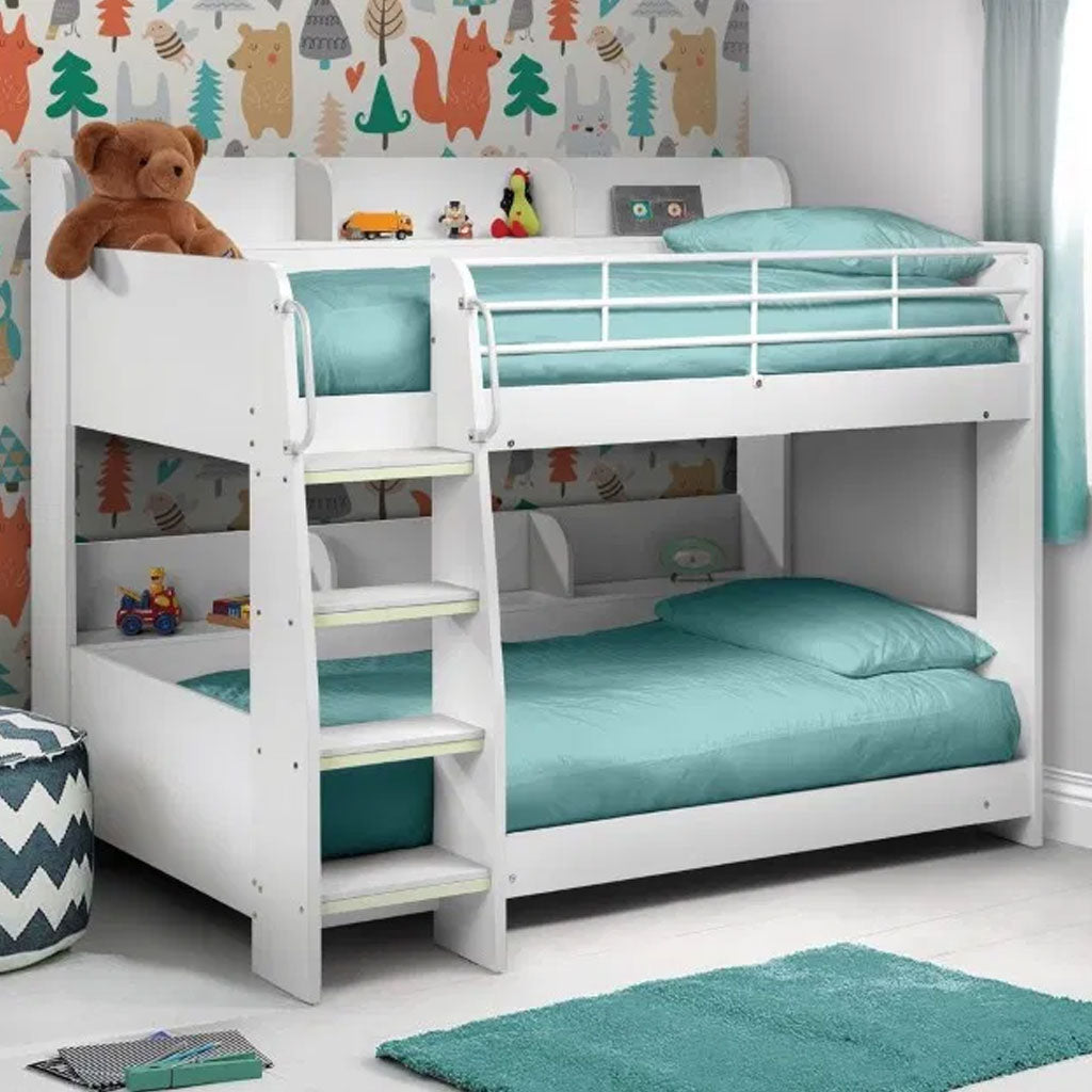 Wooden Bunk Bed With Ladder - Domino