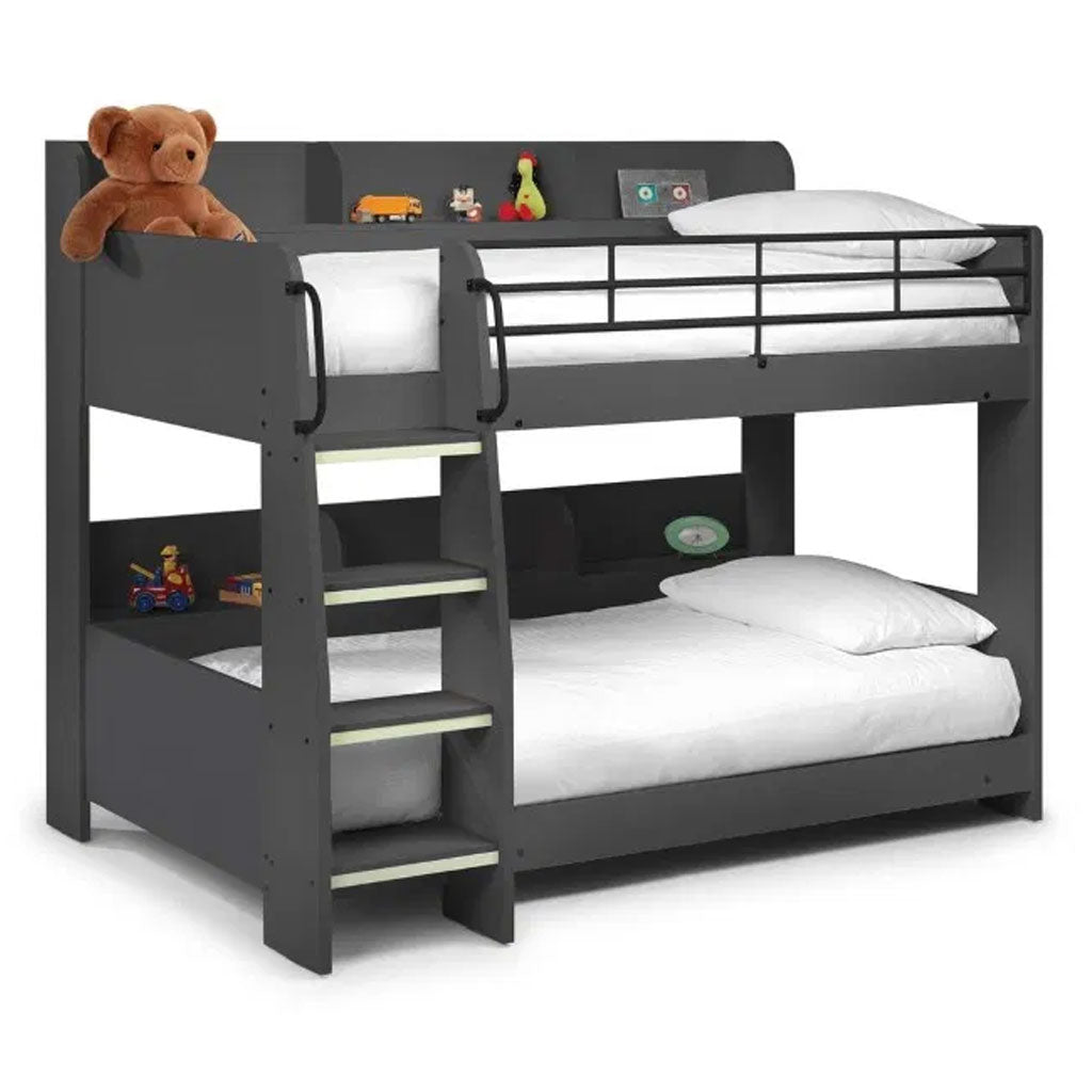 Wooden Bunk Bed With Ladder - Domino