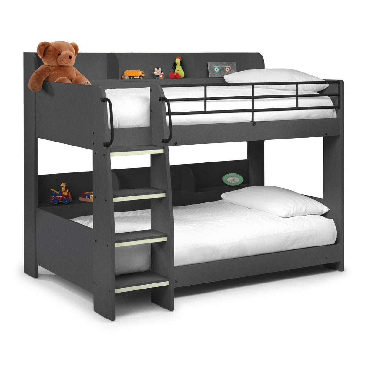 Wooden Bunk Bed With Ladder - Domino