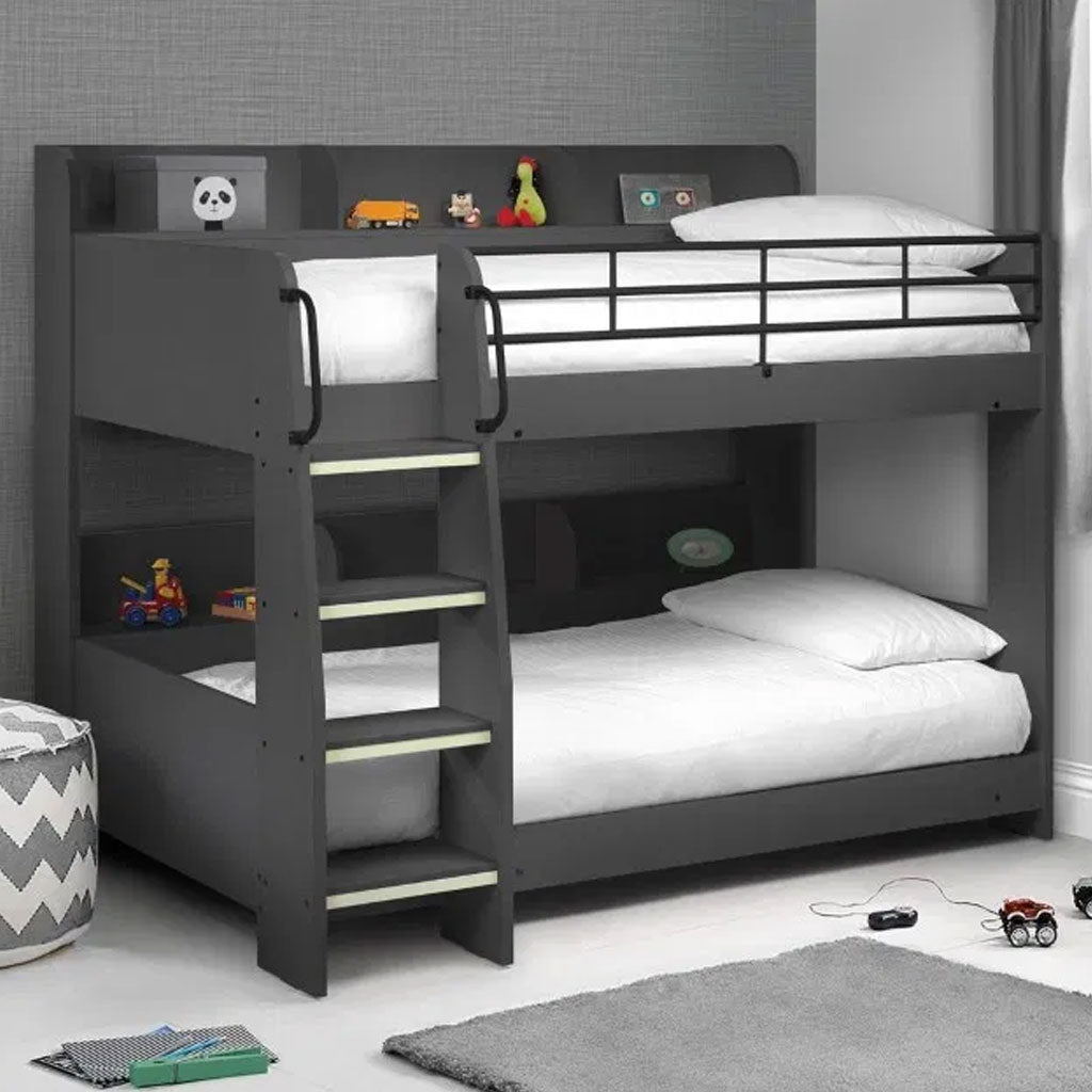 Wooden Bunk Bed With Ladder - Domino