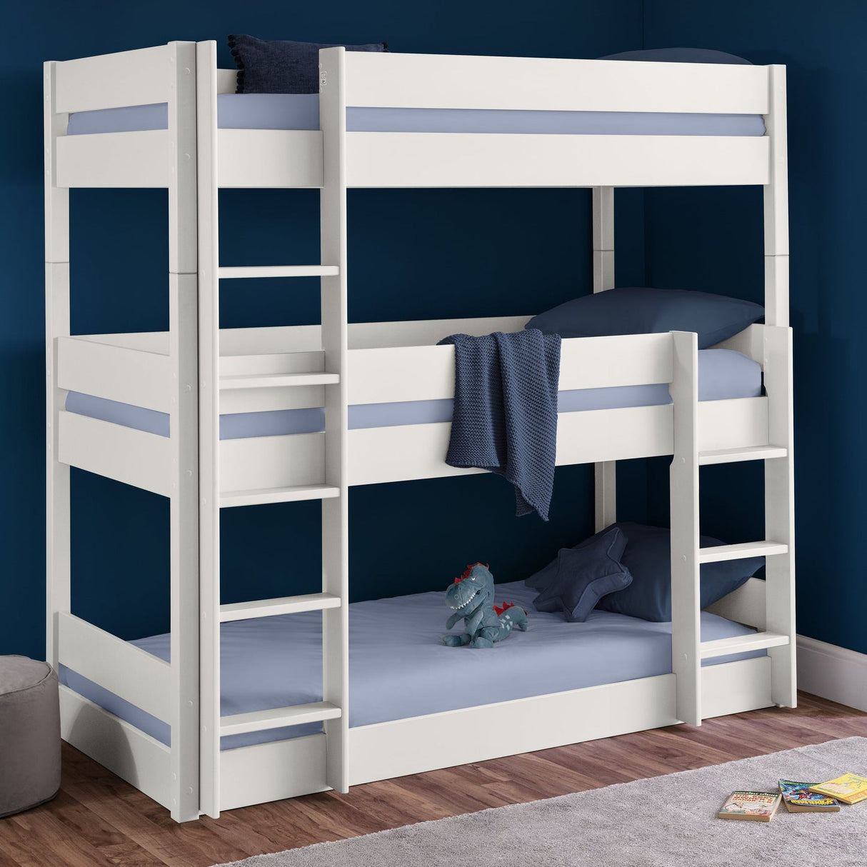 Wooden Bunk Bed With Ladder - Trio