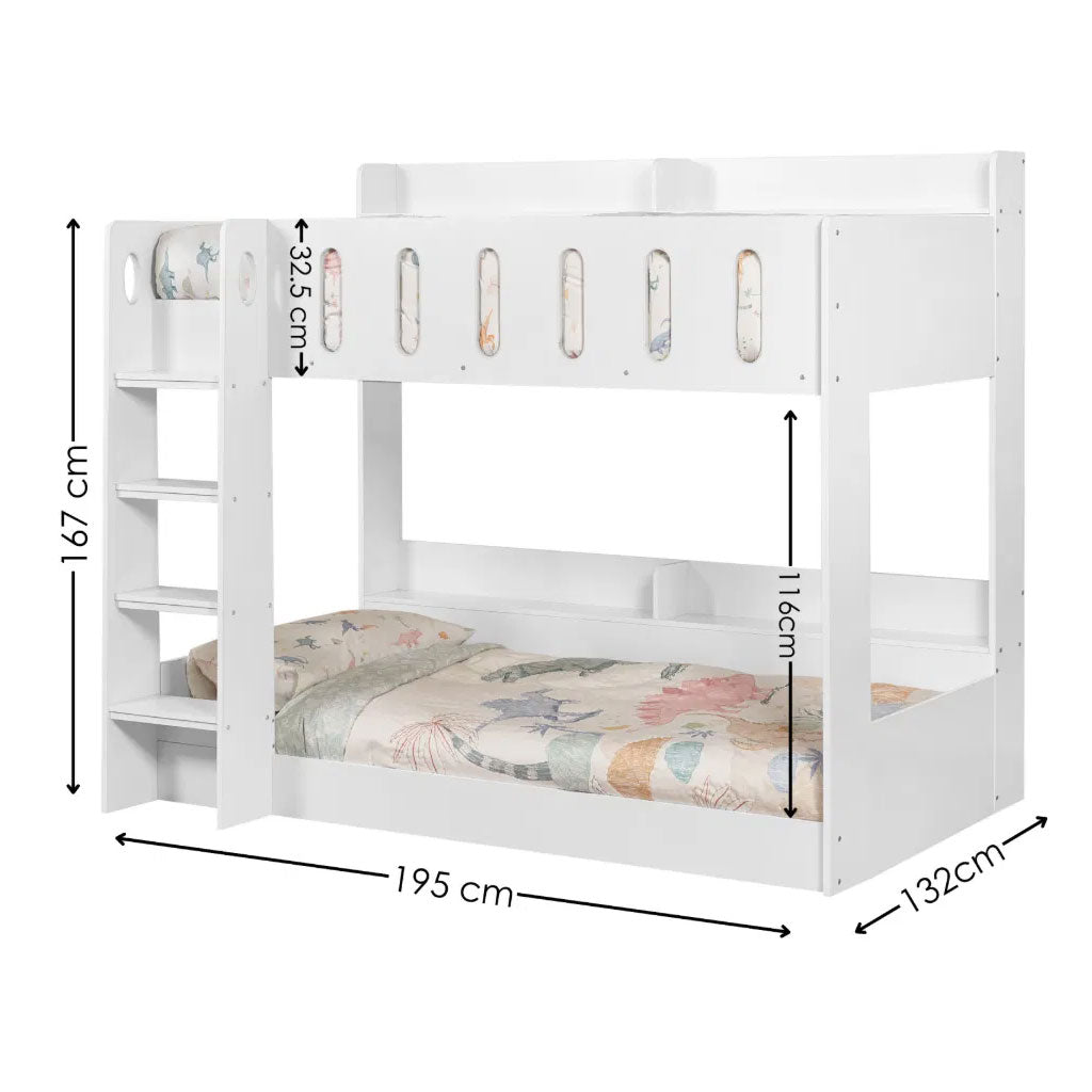Wooden Bunk Bed With Ladder - Vision