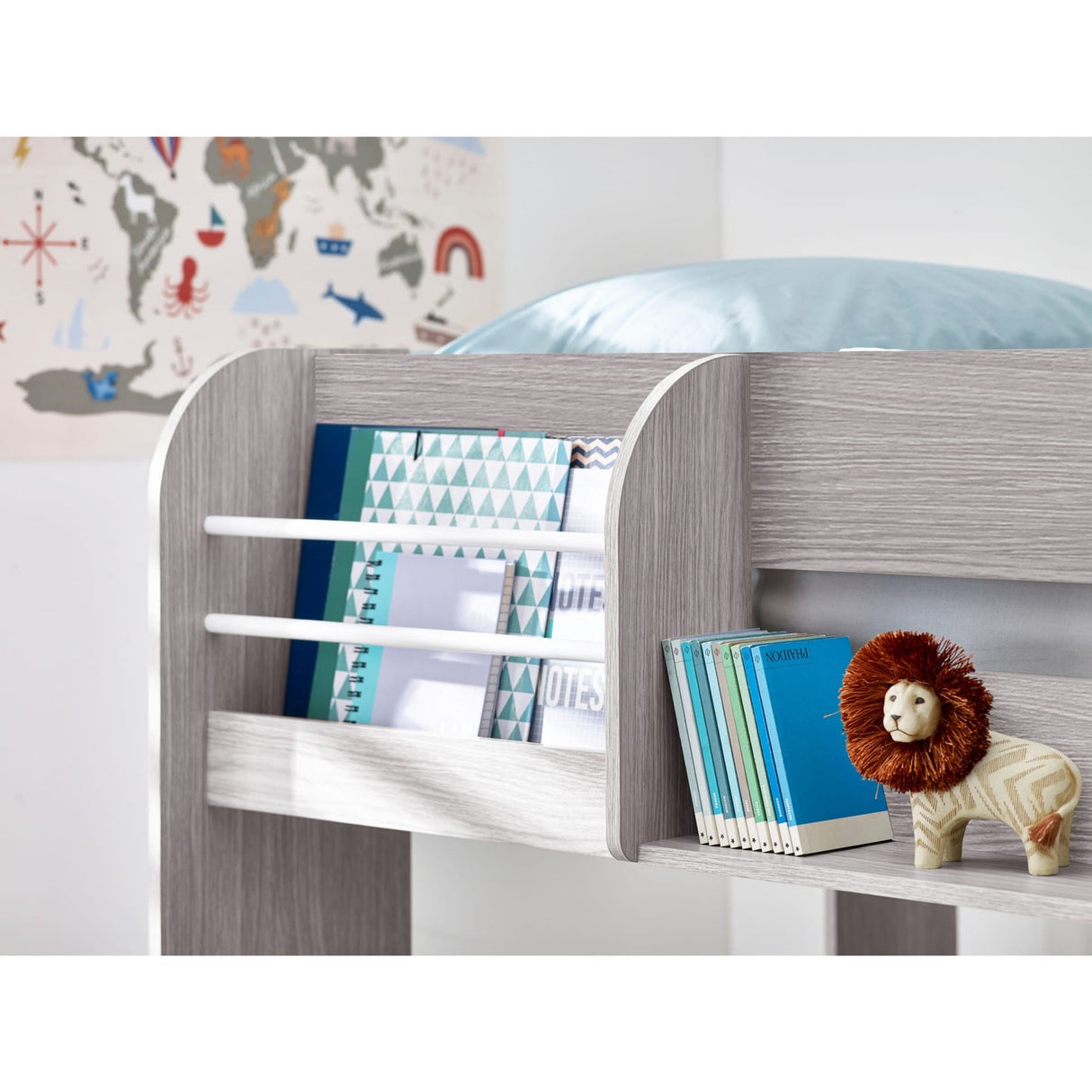 Wooden Bunk Bed With Underbed And Ladder - Mars